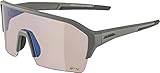 ALPINA RAM HR Q-LITE V - Selbsttönende, Bruchfeste & Beschlagfreie Sport- & Fahrradbrille Mit 100% UV-Schutz Für Erwachsene, moon-grey matt, One Size