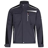 BWOLF Daytona Arbeitsjacke Herren Stretch Arbeitsjacken Herren Arbeitskleidung Männer mit Spandex und vielen Taschen (DE/NL/SE/PL, Alphanumerisch, L, Regular, Regular, Grau/Schwarz)