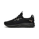 PUMA Damen SOFTRIDE ARIA WN's Road Running Shoe, Black-Gold, 36 EU