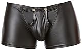 Latex ähnliche Herren Shorts - Vinyl Wetlook Shorts mit Verschluss (3XL)