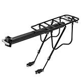 MidGard Fahrrad Gepäckträger für Sattelstütze mit Rücklichthalterung - verstellbar für 24-29 Zoll Fahrräder, belastbar bis maximal 20 kg