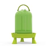Hühnertränke 1,5, 3 oder 5 ltr. grün I Beheizbare Geflügeltränke für Hühner I Aufhängbarer Wasserspender I Automatische Wassertränke, Tränke, Hühnerzubehör I Geflügel I Vogeltränke (Grün, 1,5 Liter)
