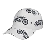 Hceaatb Unisex-Baseballkappe, Motorrad, Sternenmuster, Trucker, niedriges Profil, verstellbar, Schwarz, Schwarz , Einheitsgröße