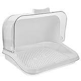 VANZACK 1Stück Babyflaschen Aufbewahrungsbox mit Abtropffunktion Multifunktionale Kindergeschirrbox für Babymilchflaschen Weiße Entwässerungskiste für Hygienische Aufbewahrung