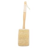 Luffa Badebürste – Duschschwamm mit langem Griff | Tiefenreinigender Körperschrubber für Damen, Herren, Erwachsene | Natürlicher Luffa-Schwamm für den Familiengebrauch