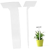 TEHAUX 35 Stück Teiliges Weiße Pflanzenstecker aus Kunststoff mit Schräger Oberfläche Langlebig Wetterfest Beschriftbar für Garten Gewächshaus Innenbereich Pflanzenschilder zur