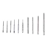 Handgewindebohrer Set, 10 Stücke Mini M1 bis M3.5 Maschine Gewindebohrer Maschinenschraube Gewindebohrer zur Bearbeitung von Muttern