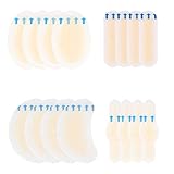 16 Stück Blasenpflaster, Blase Fuß Schutz Blister Pads Blasenpflaster Gel Pflaster Wasserdicht Hydrokolloid Blasenpflaster Unsichtbare Wandern Gegen Blasen an Fersen, Zehen und Füße