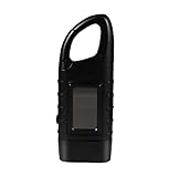 LAIVIYA Solar-Taschenlampe, LED-Taschenlampe für Notfälle mit Karabiner, Dynamo-Lampe, Kurbel, tragbar, für Outdoor, Camping, Stromausfälle, Radfahren, Notfallausrüstung (schwarz)