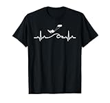 Kitesurfen Herzschlag EKG Kiten Kitesurfer Kiteboarder T-Shirt