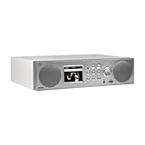 Imperial DABMAN i450 Internetradio / Digitalradio / DAB+ (Bluetooth, Internet / DAB+ / DAB / UKW, WLAN, LAN, USB, Aux In, Standradio, Küchenradio) silber/weiß
