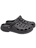 Love My Fashions ® Unisex-Clog zum Reinschlüpfen, leicht, Strand, Küche, Garten, Krankenhaus, Krankenschwester, Pool, Wasser, Urlaub, Dusche, Sandalen, Schwarz , 35 1/3 EU