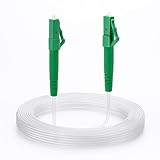 CONBIC® Glasfaserkabel LC/APC 8° zu LC/APC 8° Transparent/Unsichtbar, LWL Simplex, OS2 Patchkabel, 9/125μm, FTTH Lichtwellenleiter, G.657.A2, ultradünn & flexibel – inkl. Verlängerungsadapter (1m)