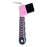York Hufkratzer für Pferde mit Gummigriff Grooming Tools Rutschfester Gummigriff (rosa)