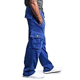 Hose Herren Baumwolle Baggy Sweathose Lang Leichte Freizeithose Jogginghose Lang Stoffhose Sporthose Wanderhose Warme Sporthose Casual Cargohose Lange Hose