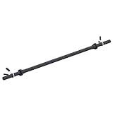 GORILLA SPORTS® Aerobic Langhantel - 130 cm, Set, mit/ohne Polster, Gewichte, 30mm, Federverschlüsse, aus Kunststoff, Schwarz - Langhantelstange, Hantelstange, Krafttraining, Nackenpolster