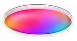 LED-Deckenleuchte, Multifunktions-Deckenbeleuchtung, RGB dimmbar 30 W CCT + RGB + WiFi, Musikmodus und Steuerung mit Handy + Fernbedienung.