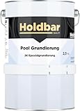 Holdbar Pool Grundierung 2,5 kg - UV- & chlorbeständig - Glasklare Grundierung für Betonbecken, Fliesen und Stein - Polyurethan Schwimmbadfarbe