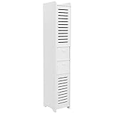 Badezimmerlagerschrank, Holzplastikplattenboden Stehende wasserdichte Korrosonresistente Lagerregal Organizer, Elegantes Design für Haustoilettenschlafzimmer Küche Leben