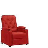 QJBSAVVA Relaxsessel mit Aufstehhilfe Weinrot Kunstleder Manuell Verstellbar 3 Positionen Elektrische Hebefunktion Bequem & Langlebig für Wohnzimmer Schlafzimmer Balkon
