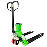 Schwerlast-Handhubwagen, Tragkraft, 2993,7 kg, mit Waage, hydraulischer Gabelstapler für Lager- und Ladungstransport, 68,8 x 114,8 x 119,9 cm