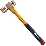 WEDO Kugelhammer, Kugelhammer mit Fiberglasgriff, Länge 325 mm, Berylliumkupfer, nicht magnetisch, gesenkgeschmiedet, korrosionsbeständig, DIN-Standard, 450 g