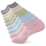 BUDERMMY Sneaker Socken Damen 35-38 39-42, Füßlinge Sneakersocken mit Rutschfest Silikon Laufsocken Kurze Unsichtbar No Show Socken Damen (DE/NL/SE/PL, Numerisch, 35, 38, Regular, Regular, Mehrfarbig)