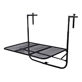 TapferBahn BalkonhäNgetisch,HäNgetisch Balkon Terrasse,HöHenverstellbarer Klapptisch BalkongeläNder,Klapptisch HäNgetisch Wetterfest,Multifunktional,FüR Kleine FläChen,InnenhöFe,Terrassen