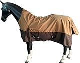 Outdoor Winterdecke Turnout 100% Wasserdicht 600D Regendecke - Hellbraun/Dunkelbraun 145cm