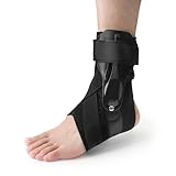 MILAIUN Sprunggelenkbandage mit PE Stabilisators Schiene und Bandage für Fußgelenk| Knöchel- Einstellbares Fußbandage- für Links oder Rechts- für Plantarfasziitis, Arthritis (L)