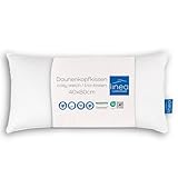 LINEA by böhmerwald - cosy - 3 Kammer-Kopfkissen weich, 40 x 80, Innen:100% Federn, Äußere Kammern:90% Daune/10% Feder, Allergiker geeignet, waschbar bis 60°C, in Deutschland produziert