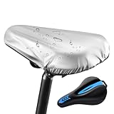 Fahrradsitzkissenbezug, mit Regenschutz, gepolsterter Fahrradsitzbezug, Silikon-Ersatzpolster, stoßdämpfend, für Radfahren, Kinder, Männer, Frauen, Erwachsene, Cruiser-Fahrer