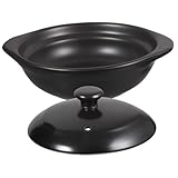 Sosoport Keramik Casserole Topf mit Deckel Hitzebeständiger Haushalts Schmortopf für Langsames Garen Gleichmäßige Wärmeleitung zum Kochen von Suppe Reis und Schmorgerichten