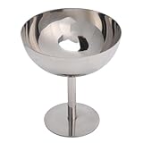 Haofy Elegante Eisschalen mit Füßen, Dessertbecher aus Edelstahl 304, Spülmaschinenfeste Servierschalen für Eisbecher, Cocktails, Obstpartys