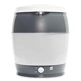 MAM Sterilisator, elektrischer Dampfsterilisator für Babyflaschen, Sauger & Zubehör, zuverlässiger Vaporisator inkl. Oberkorb und Zange, grau