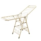 Wäscheständer Standtrockner mit Flügeln, Klappbarer Flügelwäscheständer platzsparend für Lange Kleidungsstücke Kleidung, Handtücher, Wäsche,180cm