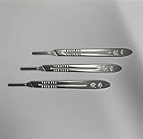 Skalpellgriff 4: Robuster Edelstahlklingenhalter für Dermaplaning, Kosmetiker und Präzisionsverfahren – passend für alle gängigen Skalpellklingen #20, #21, #22, #23, #24 und #25