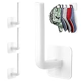 4 Stück Basecap Halterung Selbstklebende hut-halter Hutablage für Baseballkappen Wand Löcher Müssen Nicht Gestanzt Werden Basecap Halter für Baseball Kappe Schals Taschen (Weiß,Schwarz,grau）