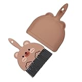 TOPPERFUN 1 Satz Mini Kehrbesen und Kehrschaufel Set Cartoon Tier Design Multifunktionale Desktop Reinigungsbürste für Zuhause und Büro Kleiner Handfeger für Effektive Schmutzbeseitigung