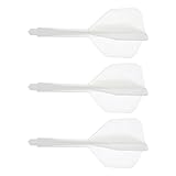 M METERXITY Integrierter Dart-Schaft und Dartpfeile mit Schraube, 3 Stück, Kunststoff-Fall, für Soft-Darts und Steeldarts (2BA, transparent)