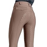 WLIHDB Reithose Reithose Leggings for Frauen Fitness Schlanke Hosen Reitsport Reiter Skinny Hose FüR Reitsport Pferdetraining(Khaki,L)