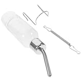 Veemoon 2 Stück Teiliges Haustier Hängende Edelstahl nagertränke mit Rollkugel Auslaufsicherer Hamster Wasserspender für Meerschweinchen Kaninchen Tragbar und Sauber