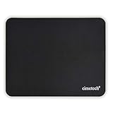 cimetech Mauspad 230 x 180 x 1 mm Gaming Mousepad für alle Maustypen (Kugel, Optisch, Laser) mit stark haftender Unterseite für optimalen Halt Wasserdicht Mausmatte Schwarz