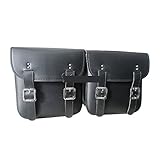 ROBAUN Motorrad-Reisetasche, 2 Stück, universelle Motorradtasche aus PU-Leder, Werkzeugtasche, Satteltasche für Kawasaki Vulcan VN 700 800 900 1500 1600 1700 2000 Custom Motorrad Kofferraum