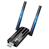 Vemfay USB WLAN Stick Adapter für PC, 1300Mbps Dualband USB Stick WLAN Adapter, Up to 867 Mbit/s 5GHz, 400 Mbps 2.4GHz, Kompatibel mit Windows 7/8/10/11/Vista/XP/Mac OS/Linux