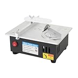 Mini Tischkreissäge mit Staubaufnahmerohr, 7-Gang-Netzteil Einstellbarer, Präzisions Tischsäge, Multifunktionale Table Saw für Holzbearbeitung, 96W Tischkreissägen Tragbare