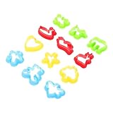 HANABASS 12 Stück Teiliges DIY Knetset mit Bunten Kunststoffformen Sichere Präge und Modellierwerkzeuge für Fördert Kreativität und Feinmotorik für Polymer Clay Schmuckgestaltung