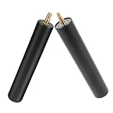 Milisten 2 Stück Pool-Queue-Verlängerung Zubehör für Billardqueues Zubehör für Queues Queue-Extender-Pool-Stick Billard-Extender Cue-Erweiterung Aluminiumlegierung Black