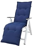 KETTtex 2148 Auflage Relaxliegen Florence dunkelblau Sitzpolster 170x50x8 cm (ohne Liege)