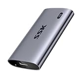 SSK Tragbare SSD 2 TB, bis zu 2000 MB/s Externe Solid-State-Laufwerke, Externe USB 3.2 Gen2X2 NVMe SSD-Festplatte, extrem geringer Stromverbrauch für iPhone 15/MacBook/Pro/OTG-Telefon/Laptops